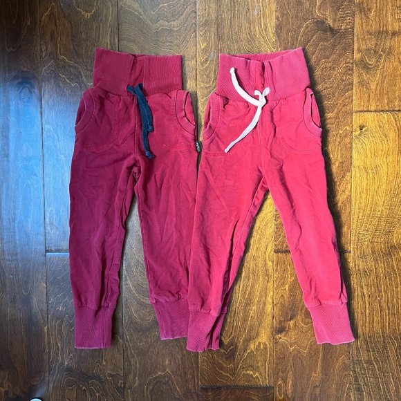 TWIN BUNDLE - 2 Dada Burgundy Cotton Sweatpants - Picture 1 of 5